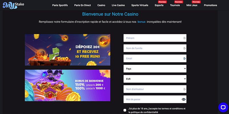 Mystake casino in United Kingdom